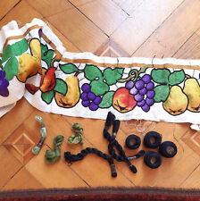 tessuto per ricamo banda in lino con fili di cotone da completare vintage cm 210