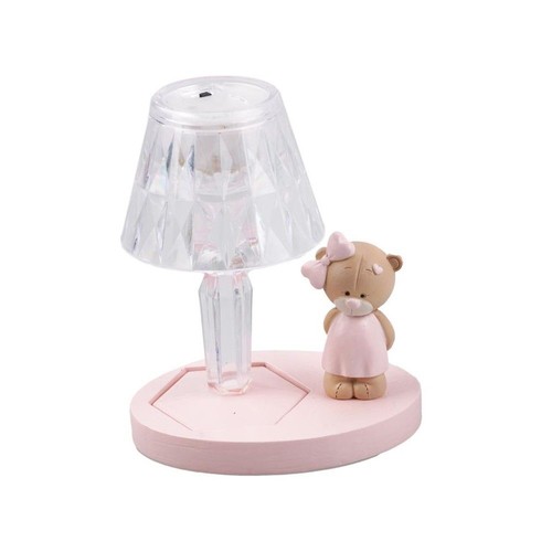 Orso orsetto rosa resina - in,