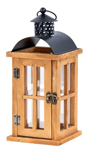 Lanterna h29 marrone - cm, legno