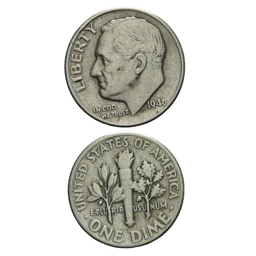 Moneta usa dime 1946 argento - moneta,