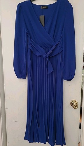 Abito seta midi blu - t, tg