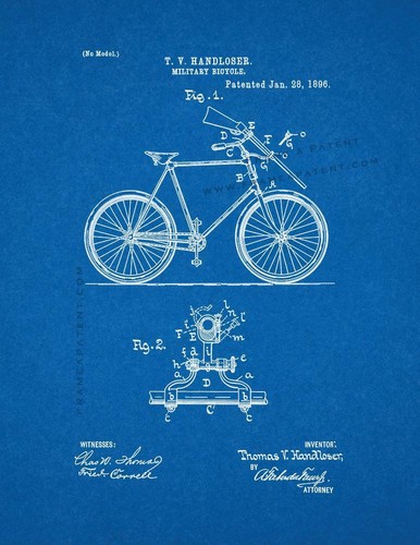 Stampa brevetto bicicletta