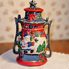 Natale Vintage - Lanterna Natalizia in resina - 11 cm x 9 cm x 17 cm (h)