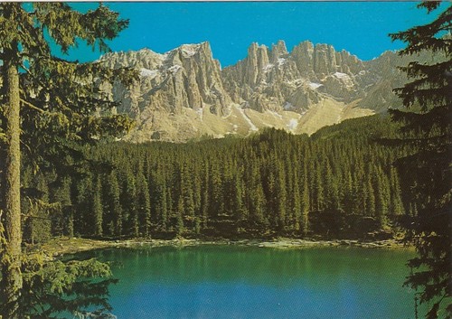 Dolomiti lago carezza con - lago,