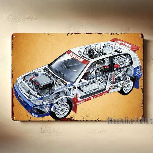 Poster metallo auto da - in,