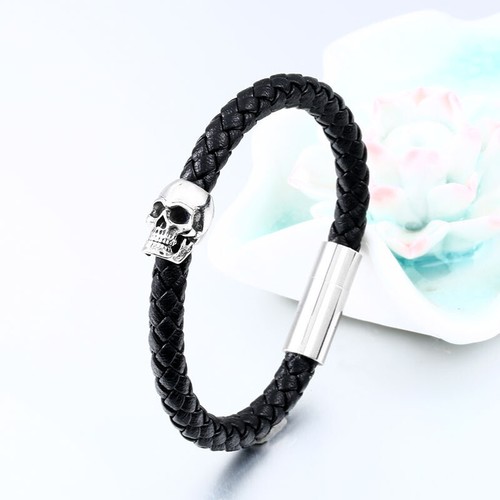 Bracciale uomo pelle cuoio - bracciale,