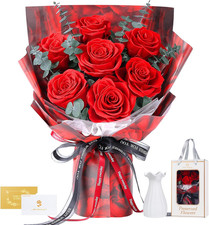 Bouquet Di 7 Rose Con Vaso