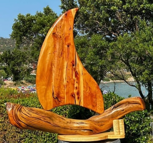 Scultura legno ginepro - legno,