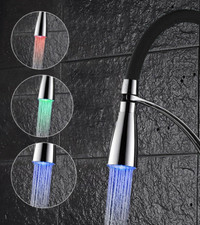 Rubinetto Led Rubinetto Ugello Testa Cambio Bagliore Bagno Cucina Lavello Luc...