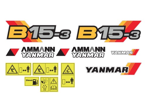 Kit adesivi escavatore yanmar - adesivi,