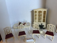 Set sala da pranzo vintage 1978 Marx Sindy mobili Barbie - 60+ accessori - RARO