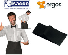 Isacco FASCIA Elastica Nera Chiusura Velcro Servizio Sala Ristorazione Cameriere