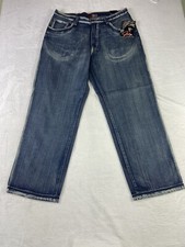 Jeans Shady LTD uomo taglia 38 foderati candeggina larghi hip hop Eminem nuovi con etichette