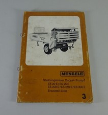 Catalogo Parti / Lista Ricambi Mengele Spandiletame Doppio Trumpf Anno 1972