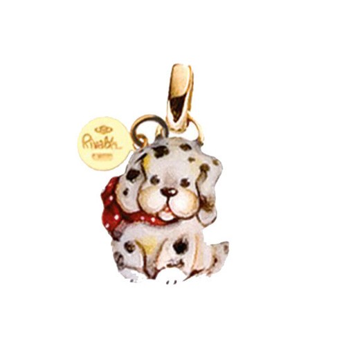 Ciondolo cane dalmata fiocco - ciondolo,