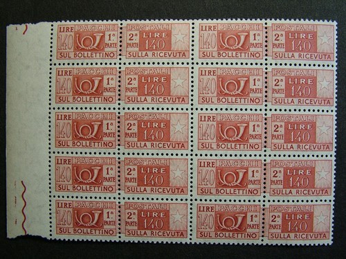 1955 italia blocco - italia, valori