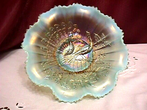 Peacocks aqua opal bowl - aqua,