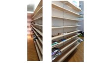 Libreria modulare ripiani in pino lunghezza 200 cm