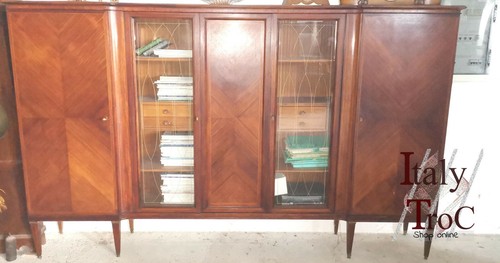 Libreria noce con ante e - libreria,