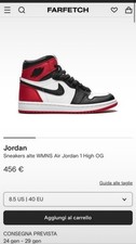 Air Jordan 1 Retro High Satin B, Rosso, Bianco, Nero, 40 EU