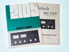 Mcintosh 2105 manuale - manuale, e