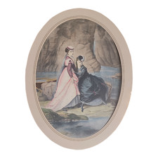 STAMPA Francese in Ovale Paris lithographies Goupil & Cie imprimeurs et editeurs