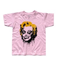 T-shirt bambino Marilyn Monroe teschio skull Marylin tatto style street art