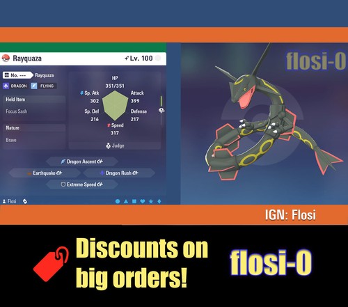 6iv shiny rayquaza - 6iv, pokemon