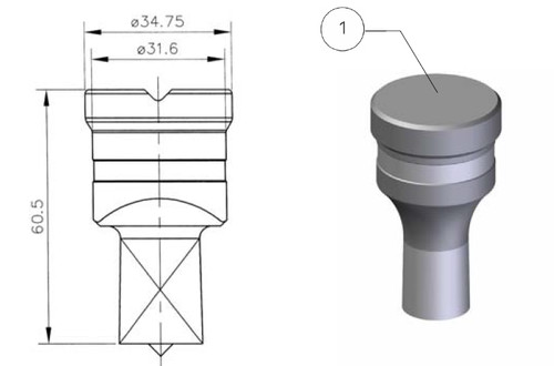 Punzone per punzonatrice ficep - punzone,