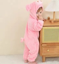 MICHLEY Costume da maiale rosa