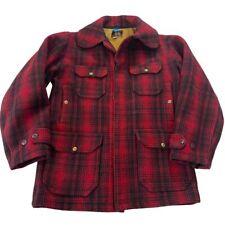 Cappotto giacca vintage anni 50 Woolrich Woolen Mills lana a quadri caccia Mackinaw tg 38