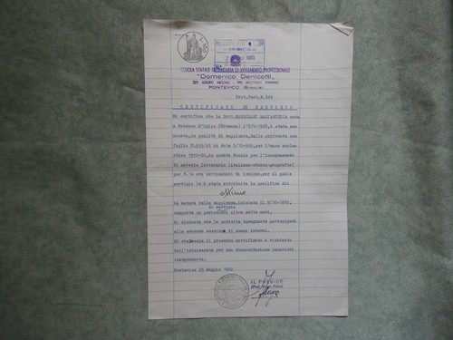 Certificato servizio - certificato, di