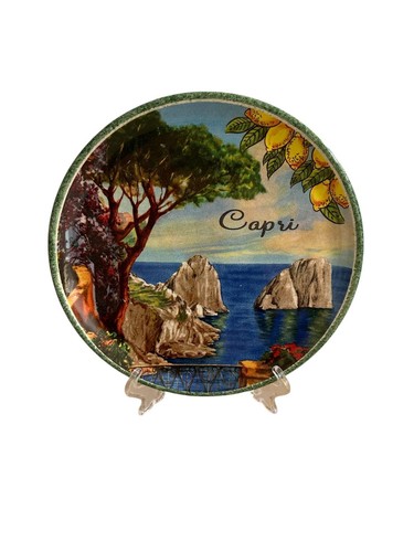 Piatto ceramica capri fatto - in,