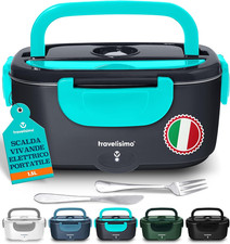 Scaldavivande Elettrico Portatile 80W 1,5L Porta Pranzo Termico 220V/12V/24V Sca