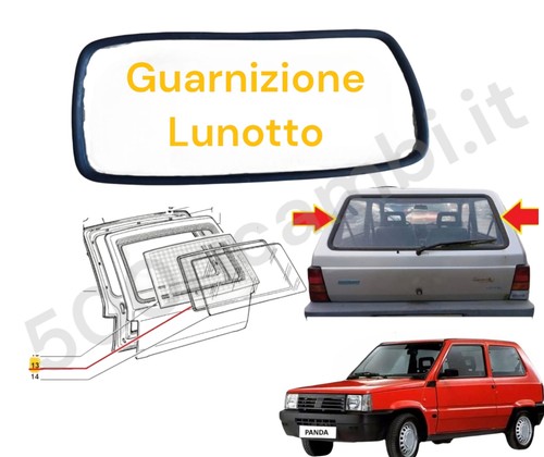 Guarnizione vetro posteriore - guarnizione,