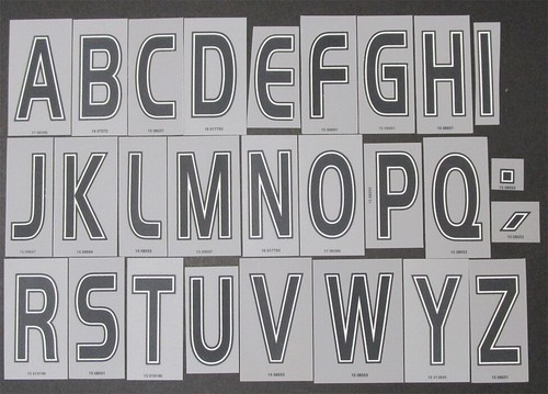 Lettere taglia giocatore - taglia,