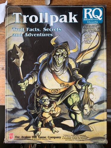 Runequest trollpak 1988 rpg - runequest,