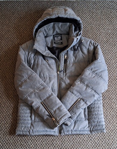 Giubbino puffer grigio - grigio, con