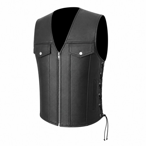 Moto gilet pelle uomo - in,