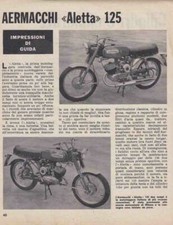 advertising Pubblicità TEST MOTO AERMACCHI ALETTA 125 1968-MOTOITALIANE EPOCA