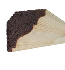 Cimasa Cornice per Mobili e Cucine in Legno Massello Grezza mm 34 x 34 o 44 x 44