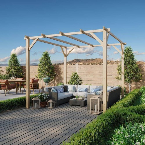 Pergola legno 3x3 - legno, per