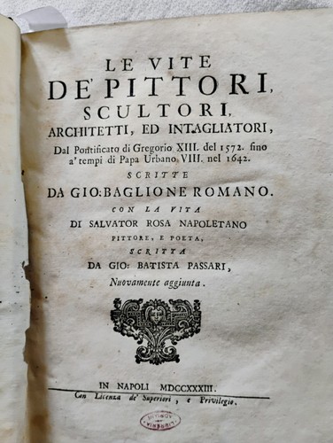 Baglione giovanni vite de - baglione, giovanni,