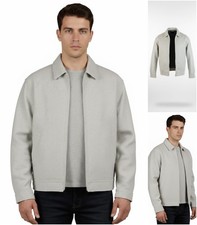 Giacca uomo Invernale Giubbotto Camicione Lana Cotta Elegante Beige Giubbino m l