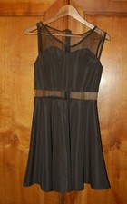 Vestito donna,Nero, Tessuto e velo, vedi misure, usato