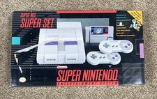 SNES Super Nintendo Super Set solo scatola vuota con polistirolo e cavi no console
