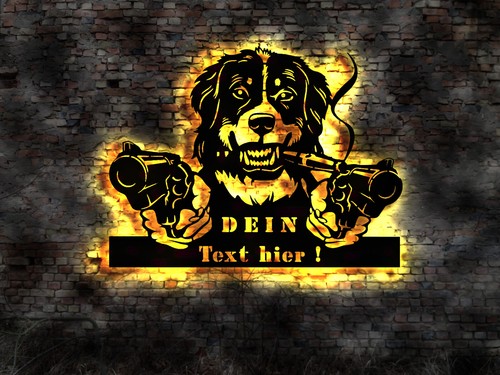 Böser berner sennenhund - sennenhund, led