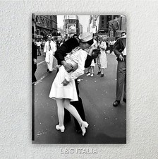 Eisenstaedt Bacio marinaio quadro 50x70 FOTO STAMPA TELA TIMES SQUARE DOISNEAU