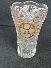Antico vaso alto in cristallo