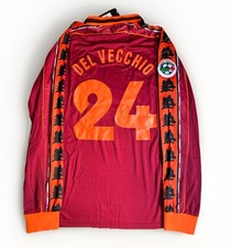 Maglia Vintage AS Roma 1998/1999 Serie A - DELVECCHIO #24 - Long Sleeve - XL